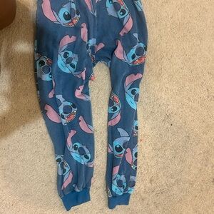 Blue and Pink Stitch Pajama Pants